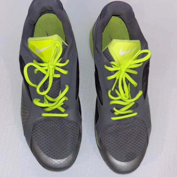 Nike Lunarlon Flywire‎ Running Shoes Gray Green Athletic Mens Size 11.5 main image 4